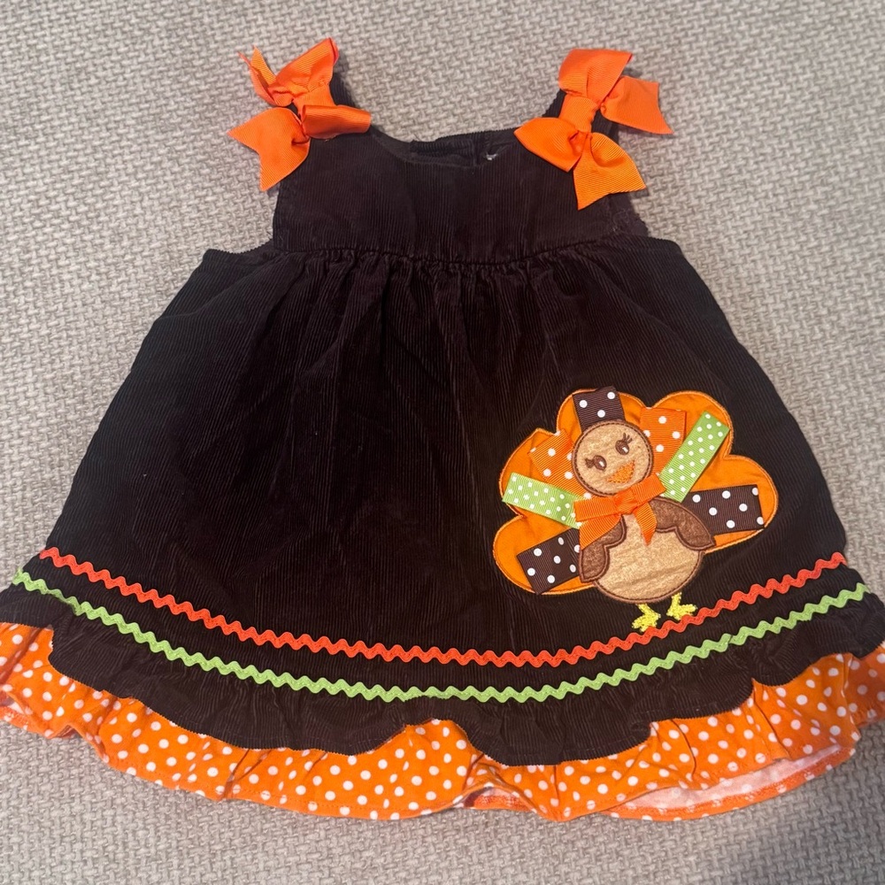 Rare Editions Brown and Orange Turkey Costume Dress